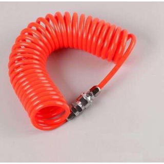 สายลมสปริง โพลียูรีเทรน สีส้ม Poland โปแลนด์ PU AIR HOSE ขนาด 5x8 mm. 12 เมตร (สีส้ม) พร้อมย้ำหัวคอปเปอร์ ราคาต่อเส้น