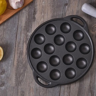 ♀1 set of Meatball Pot Thick Frying Pot Iron Frying Pan Casting Snail Pan for Restaurant Kitchen