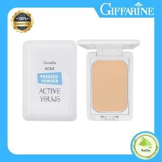 แป้งตลับทาสิว แอคทีฟ ยัง กิฟฟารีน Giffarine Active Young Acne Pressed Powder ลดการอักเสบ ลดระคายเคือง ปกปิดรอยสิว