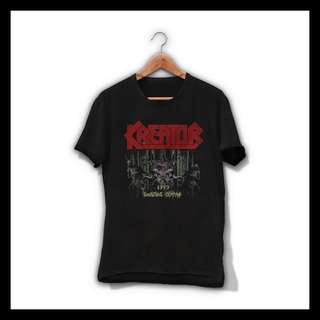 เสื้อผ้าผชLsmtx1 {XS-6XL} เสื้อยืดแขนสั้น ผ้าฝ้าย พิมพ์ลาย Kreator Terrible Cernty Kings Road พลัสไซซ์ สําหรับผู้ชายS-5X