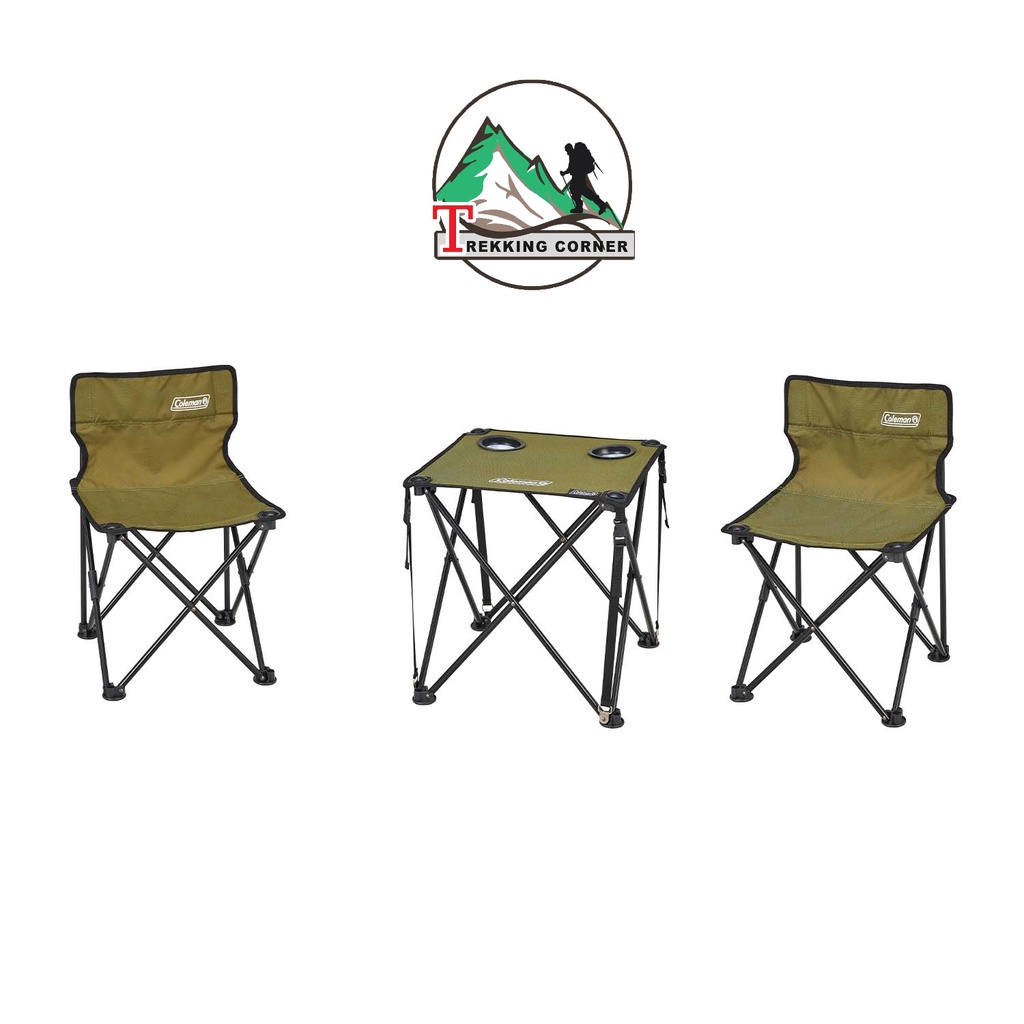 ชุดโต๊ะเก้าอี้พับพกพา Coleman Compact Chair Table Set (Olive)