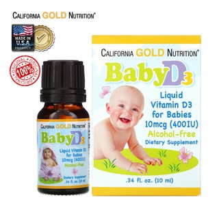 [พร้อมส่ง] CALIFORNIA GOLD NUTRITION, BABY VITAMIN D3 DROPS, วิตามิน D3 ...
