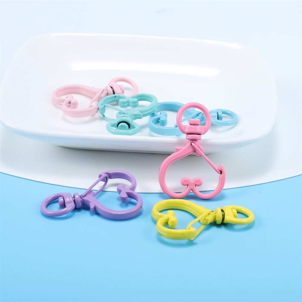 St.kunkka 5Pcs 34mmสีลูกกวาดรูปหัวใจตะขอก้ามปูตะขอสปริงตะขอสำคัญ เครื่องประดับ DIY สร้อยคอและสร้อยข้อมือ — صورة 7