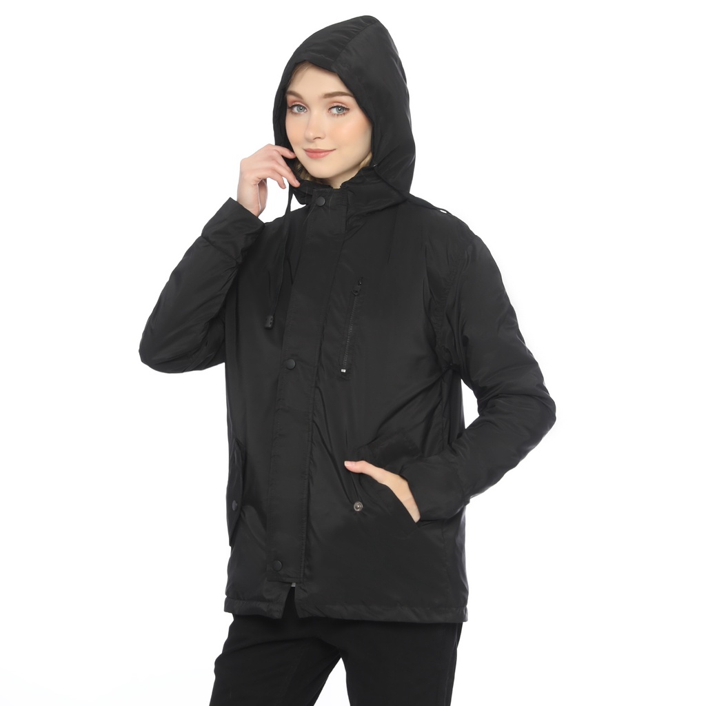 Hitam Cottonology Parka Jacket ผู้หญิง Gryson สีดํา