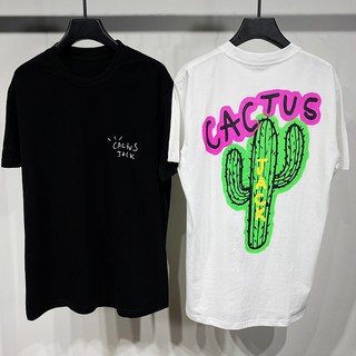 เสื้อยืดแขนสั้นผู้ชายแบรนด์Trvis Scott Cactus