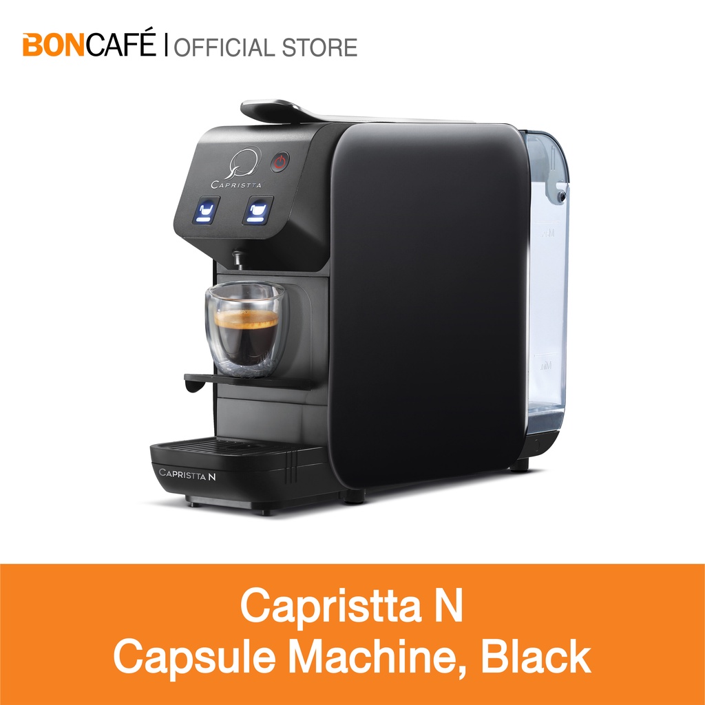 ▩﹍✴โปรโมชั่นสุดคุ้ม เซ็ต Capristta N, Black คาพริสต้า เอ็น เครื่องทำกาแฟระบบแคปซูล, สีดำ