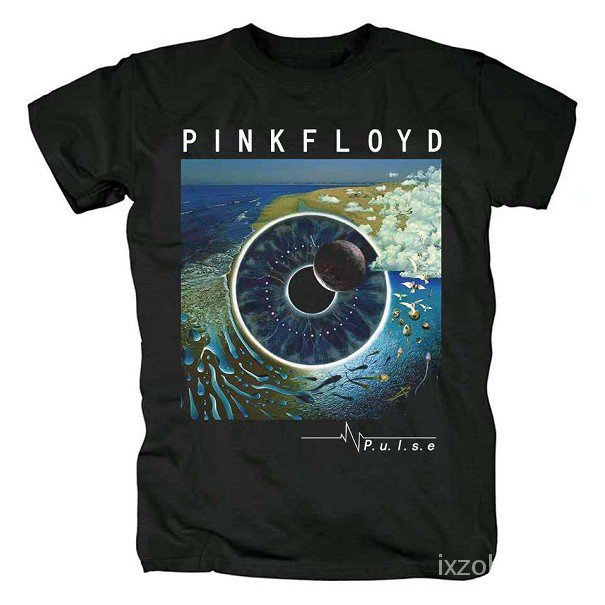 Pink Floyd black loose large size T-shirt Pink Floyd crew neck European ...