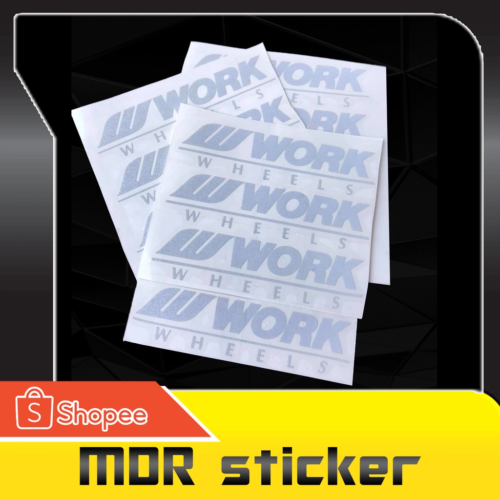 สติ๊กเกอร์ขอบล้อรถยนต์รุ่น W-Work (งานตัด 3M)