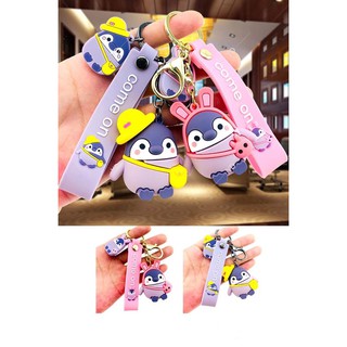 Penguin Hard silicone keychain