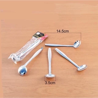 ช้อนตักเครื่องปรุง สแตนเลสมีขอเกี่ยว (แพค 4 ชิ้น) K228(360)850