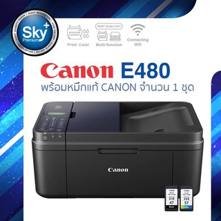 Canon printer inkjet PIXMA E480 แคนนอน print scan copy fax wifi_usb 2 (ประกัน 1 ปี)