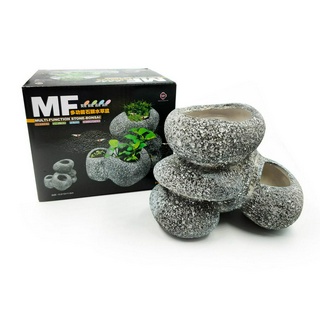 MF Multi-Function Stone-Bonsai  หินตกแต่งตู้ปลาทรงกระถางบอนไซ ใช้ปลูกไม้น้ำ หรือ เป็นบ้าน สำหรับสัตว์น้ำ