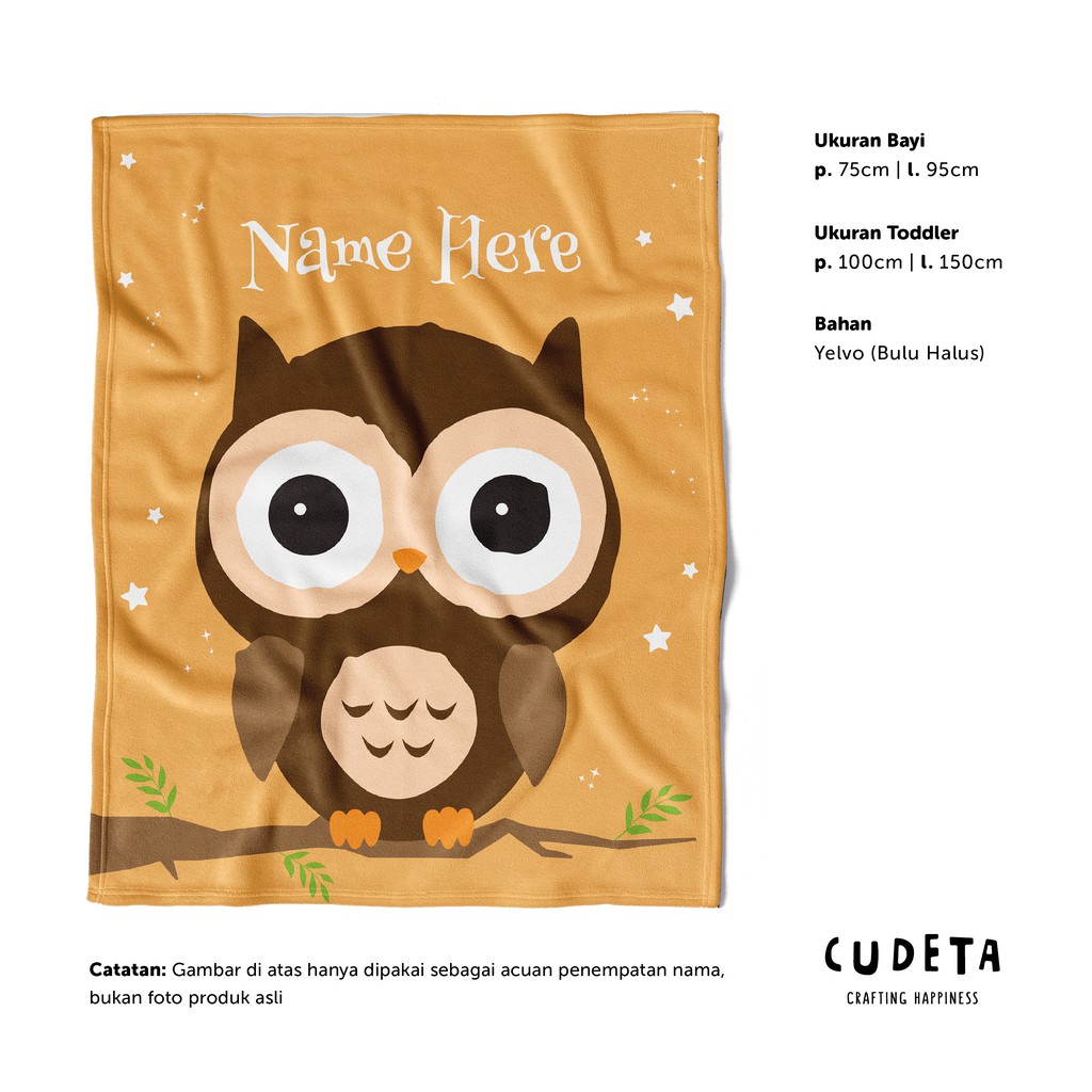 newCudeta Baby Blanket Ollie The Owl R8Bu Shopee Thailand