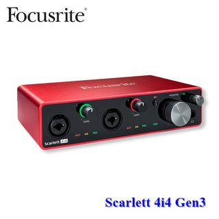 Focusrite Scarlett 4i4 (Gen 3) 4in/4out USB Audio Interface อุปกรณ์บันทึกเสียง โฮมสตูดิโอ