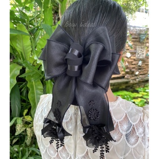 hair bow โบว์ติดผม กิ๊บติดผม เน็ตติดผม คลุมผม อุปกรณ์ตกแต่งผม เครื่องประดับผม แฟชั่น โบว์พยาบาล โบว์ใหญ่ ริบบิ้น