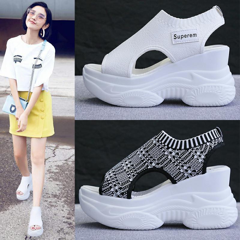 Ready Stock รองเท้าแตะผู้หญิง Thick Soled 8.5 cm รองเท้าแตะ Superem Kasut Wanita Size 35-40