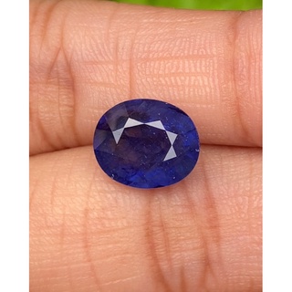 ไพลิน (Blue Sapphire) 3.28 กะรัต (Cts.) พลอยแท้ อัญมณีมงคลประจําวันเกิด