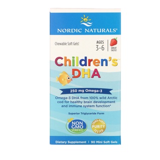 Nordic Naturals, Childrens DHA, Ages 3-6 Strawberry, 250 mg