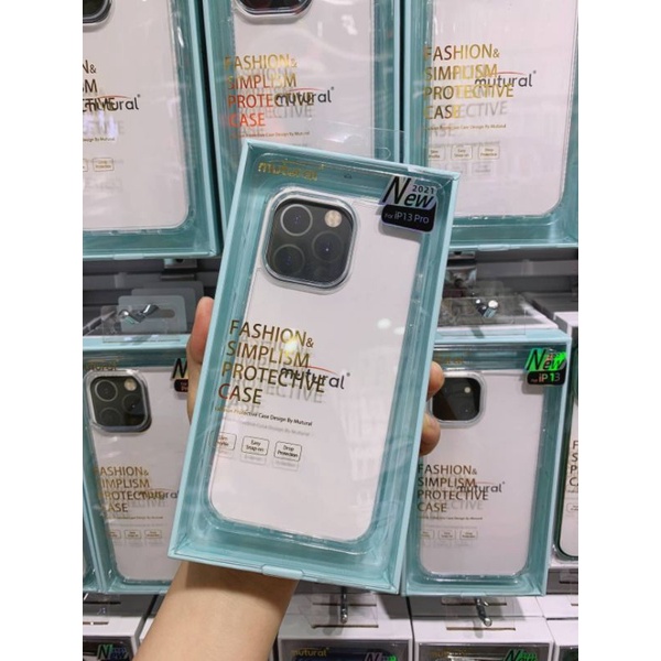 Mutural Case ใส แท้ เคสกันกระแทกใสขอบนิ่มi14/14Pro/14Plus/14ProMax/ i13 i13Pro i13Promax ใสปิ้งขอบเลนส์กล้องสูง