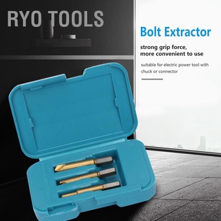 Ryo Tools เครื่องมือถอดสกรูเหล็กความเร็วสูง 3 ชิ้น