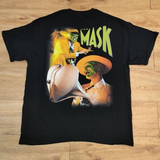 เสื้อยืดผ้าฝ้ายพิมพ์ลายขายดี DTG THE MASK MOVIES JIM CARREY VINTAGE BOOTLEG