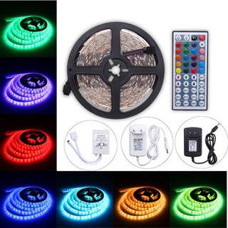 LED STRIP RGB 12V พร้อมรีโมทย์ และAdapter 5M