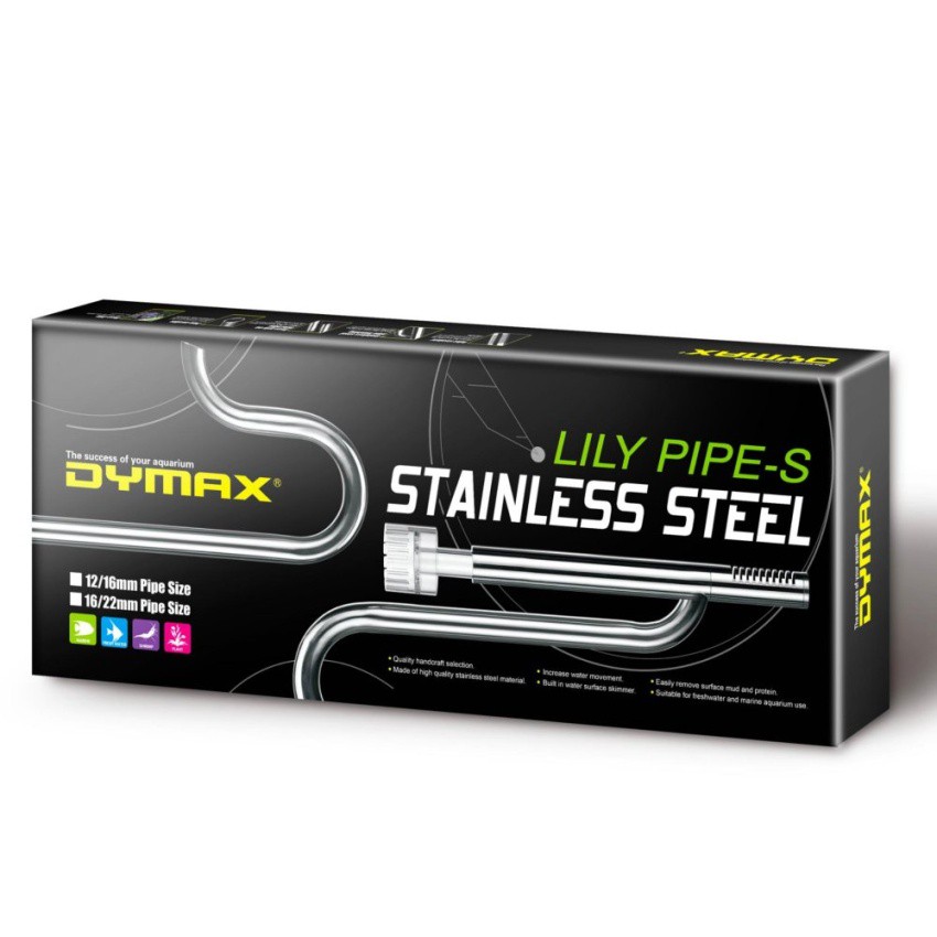 Dymax Inflow & Outflow ชุดท่ออินโฟลว์และเอ้าท์โฟลว์ สแตนเลส สตีล พร้อมกรองฝ้าขนาด 16/22มม.