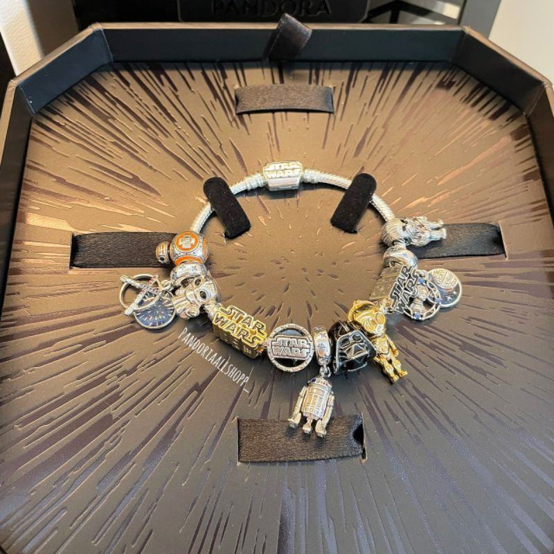 (ของแท้100%)Pandora  silver  charm  **star wars set รูปจริง