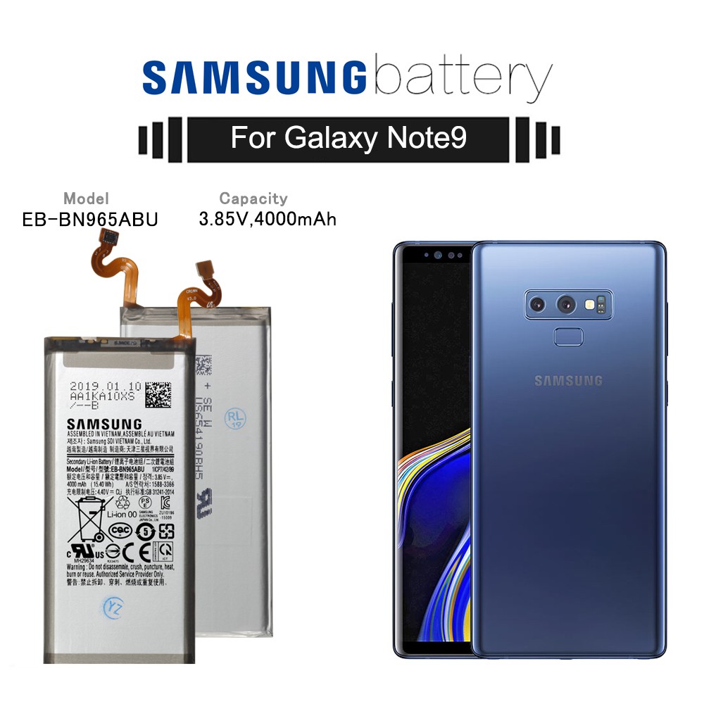 แบตเตอรี่โทรศัพท์มือถือOriginal Samsung Galaxy Note9 Note 9 SMN9600 ...