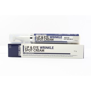 (ตัวใหม่)​ Pro You Lip &amp; Eye Wrinkle Spot Cream II​ Plus​ Whitening (15g)