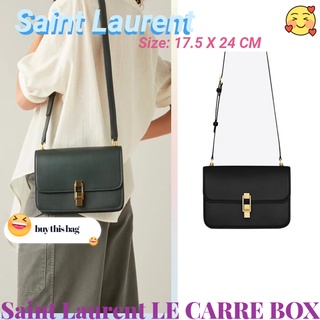 แซงต์โลรองต์  Saint Laurent  ysl  LE CARRE BOX กระเป๋าสะพายหนัง Saint Laurent/กระเป๋าสุภาพสตรี/กระเป๋าสะพายข้าง/กระเป๋าส