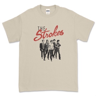 เสื้อยืดที่ต้องการตัวมากที่สุดStrokes สโตรก | เสื้อยืด พิมพ์ลายวงดนตรีขนาดเต็มS-5XL