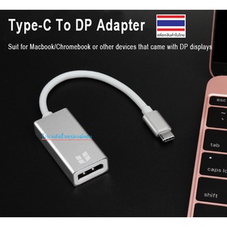 Onten (ราคาพิเศษ) Type C to Displayport adapter-สีเงิน OTN-9528