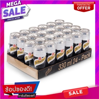 ชเวปส์ น้ำโซดา 330 มล. x 24 กระป๋อง Schweppes Soda Water 330 ml x 24 Cans