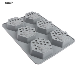 [TAT] 1Pc Silicone Mold Bee Soap Mold 6 Cavity Handmade Soap Craft For DIY Soap Maker CVX