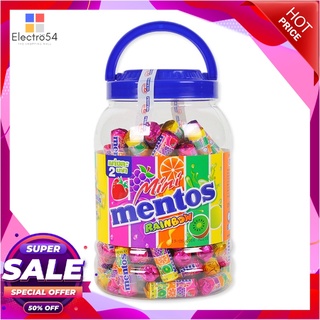 เมนทอส ลูกอมมินิเรนโบว์ 10 กรัม x 50 แท่งช็อคโกแลต ลูกอม หมากฝรั่งMentos Mini Rainbow Candy 10g x 50 pcs