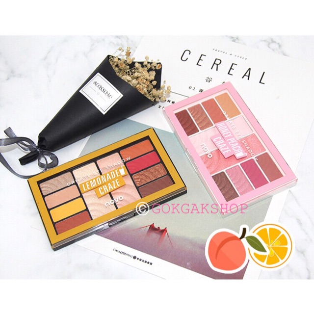 ถูกที่สุด‼️novo พาเลท อายแชโดวส์ ไฮไลท์ สุดคุ้ม