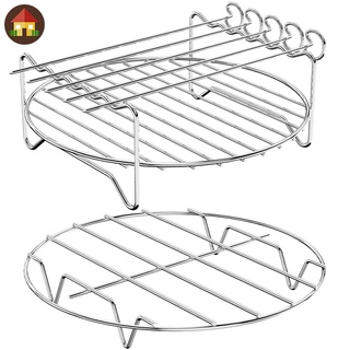 อุปกรณ์เสริมหม้อทอดไร้น้ํามัน สเตนเลส 304 พร้อมไม้บาร์บีคิว 5 ชิ้น Shoptkc6461 2 ชิ้น