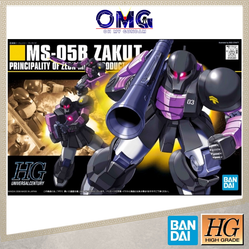 Bandai HGUC MS-05 Zaku I The Black Tri-Star Gundam 60661 HG MS05 Zaku 1 Black Tri Star Zaku MS-05 Bl
