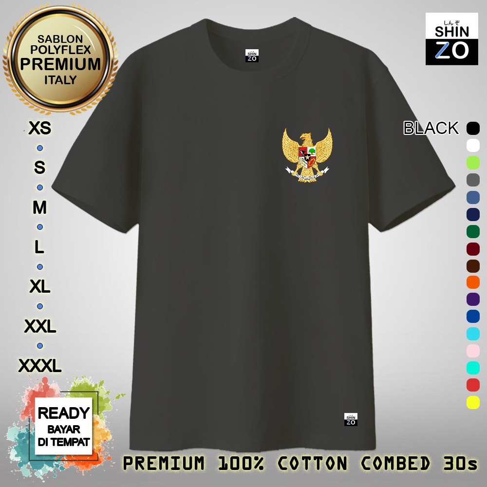 GARUDA PANCASILA T-SHIRT - INDONESIAN INDEPENDENCE CLOTHES - เสื้อยืด AUGUST 17 - 7 ขนาด 12 สี