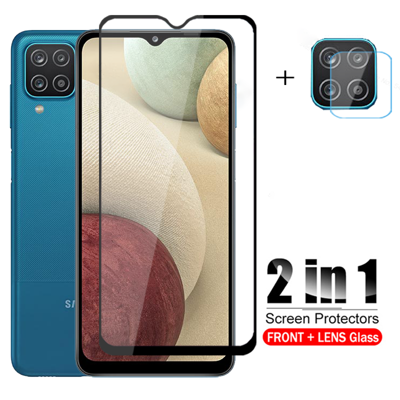 กระจกนิรภัยสําหรับ Samsung Galaxy A71 A12 A42 5G กล้องกลับเลนส์ป้องกันฟิล์มสําหรับ Samsung A42 42 5G