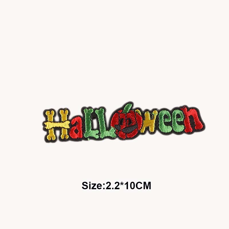 แผ่นแพทช์รีดร้อน ปักลายฟักทองฮาโลวีน สําหรับติดเสื้อผ้า - รูปที่ 6