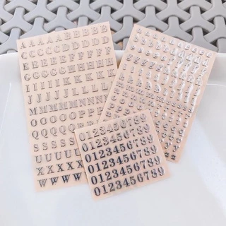 [S3] SAWAKOshop.hk | ของตกแต่ง | สติกเกอร์ตัวอักษรนูน 3D ALPHABET STICKERS (3 มม.) | A-Z / a-z / 0-9