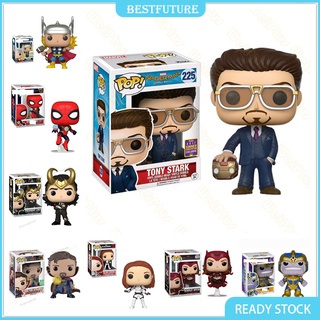 Funko Pop Avengers Iron Ma Tony Stark 225 โมเดลตุ๊กตาไวนิล spiderman Thor Loki Black Widow Doctor Strange ของเล่นสําหรับเด็ก