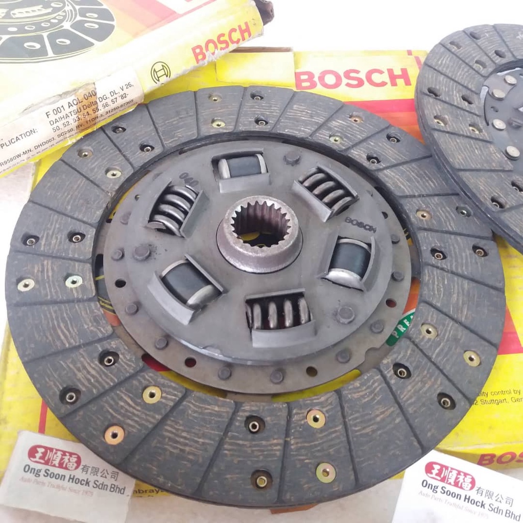 แผ่นคลัทช์ 9.5" 21T Daihatsu Delta DG DL V26 50 52-57 Bosch F001 ACL 040 (3125087305) 31250-87305 (R