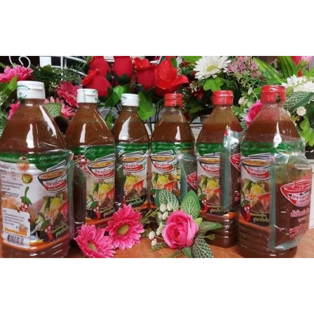 น้ำแจ่วฮ้อนบ้านสวนโนนสะอาด ขนาด700ml แถมน้ำจิ้มซอง