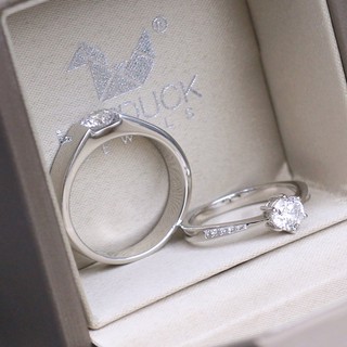 Madduckjewels แหวนเงินแท้ เพชร CZ ชุบโรเดียม RG1807-RG1902