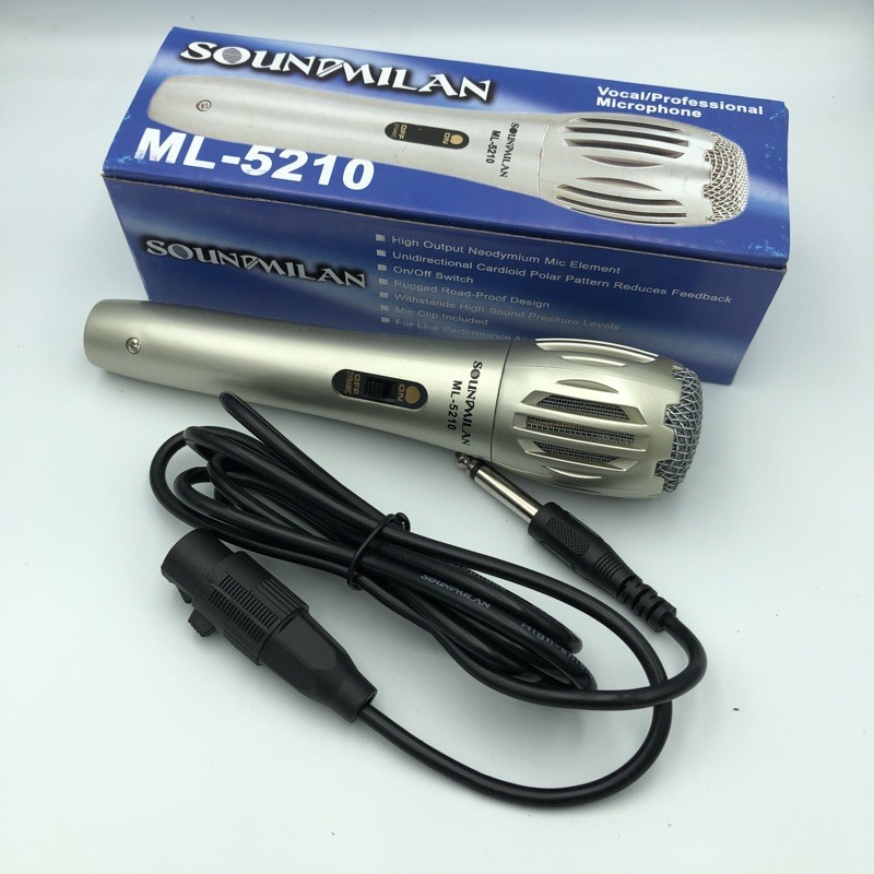SOUNDMILAN Microphone ไมค์โครโฟน ไมค์พูด ไมค์ร้องเพลง รุ่น ML5210