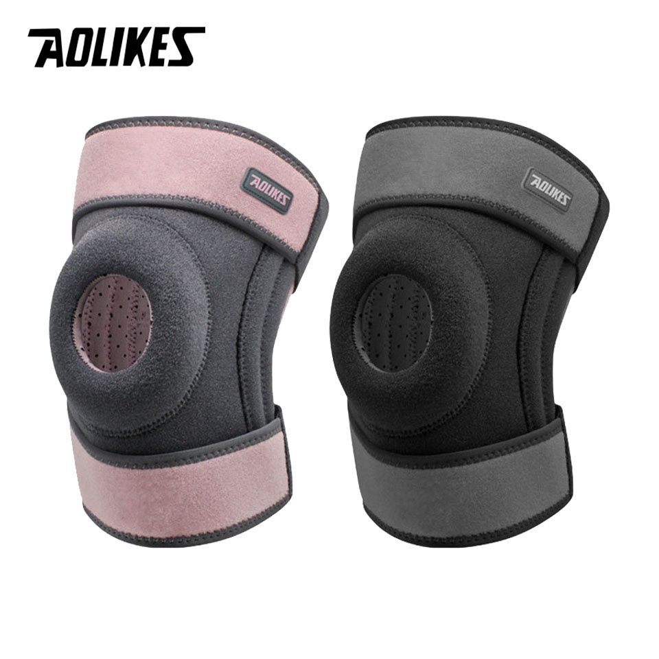 Aolikes สนับเข่ากีฬา สี่สปริง รองรับ ระบายอากาศ รั้งเข่า พร้อมตัวกันโคลงด้านข้าง แผ่นเจลป้องกันสะบ้า