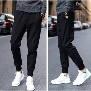 เช็ครีวิวสินค้าTS MEN กางเกงขายาวลำลอง กางเกงผู้ชาย แฟชั่นสำหรับผู้ชาย (สีดำ)รุ่น L0003